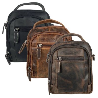 Leather Crossbody Shoulder Bag - Compact Model - 3 colors