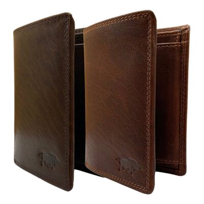 Leather Men's Wallet - Billfold Model - 2 Colours