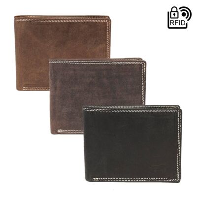 Leather Men's Wallet - Billfold Model - 2 Colours - Arrigo