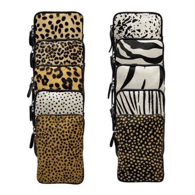 Leather Phone Pouch with Animal print - 10 prints available