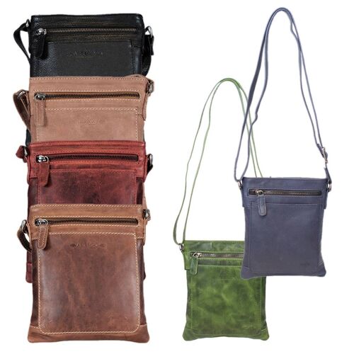 Leather Shoulder Bag - Flat Model - 6 colors available