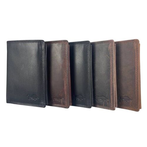 Men Billfold Wallet Buffalo Leather With Compact Model RFID