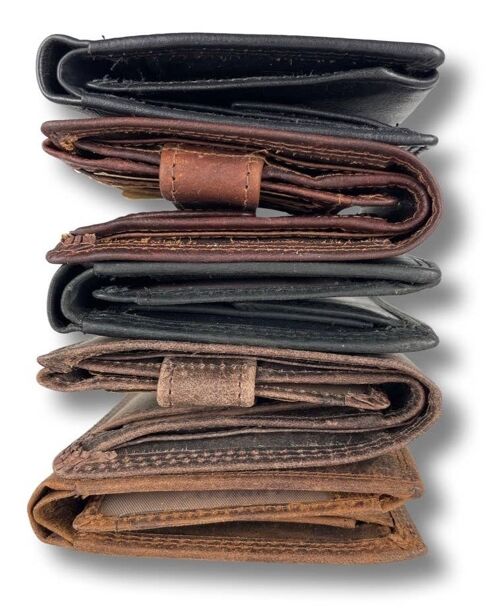 Men Wallet  - Buffalo Leather - Billfold - RFID