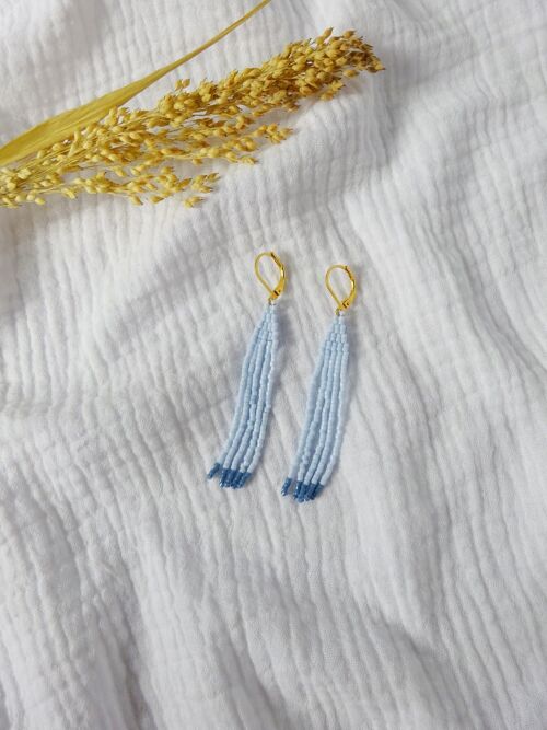 Mini boucles d'oreilles Adèle - bleu ciel