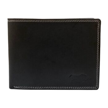 Portefeuille Billfold Pour Homme En Cuir Marron Clair 3