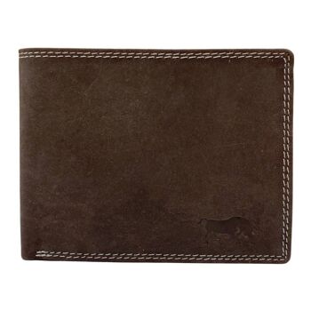 Portefeuille Billfold Pour Homme En Cuir Marron Clair 4