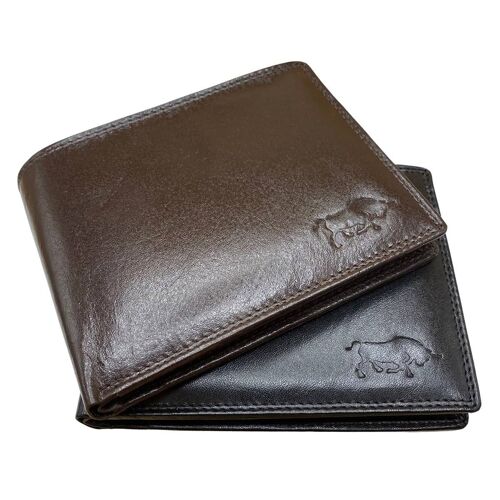 Men's Wallet - Billfold model - buffalo Leather - 3 Colours
