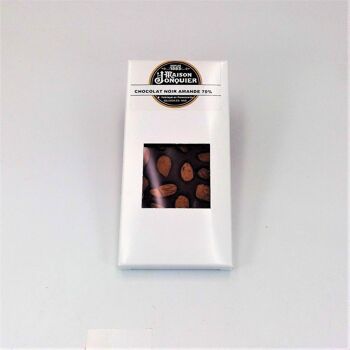 Chocolat Noir aux Amandes – 62% de Cacao – 100g 1