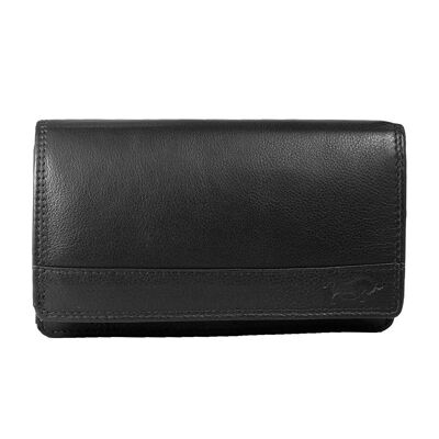 Wallet Leather Ladies RFID - Leather Woman Harmonica Wallet