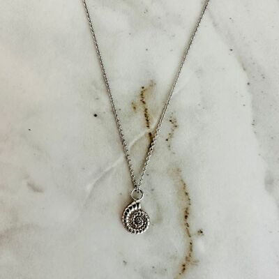 La collana con accento di ammonite - argento sterling