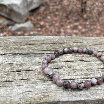 Lepidolite Lithotherapy Bracelet, Made in France
