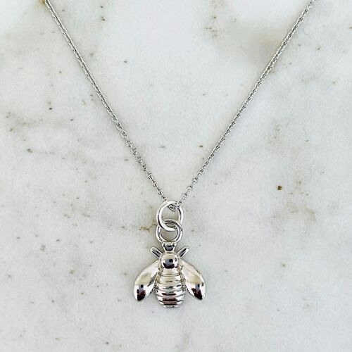The Bee Accent Necklace - Sterling Silver