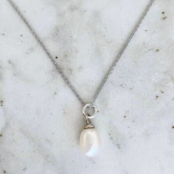 Le collier d'accent de perles - argent sterling 1