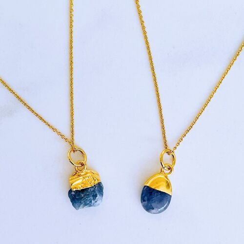 December Birthstone Necklace, Tanzanite - Gold Plated