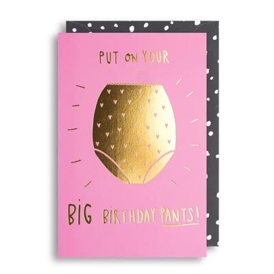 BIG PANTS Birthday Card