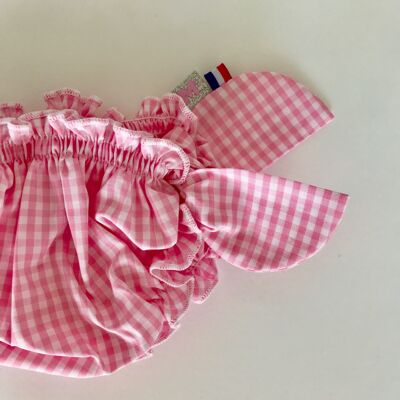 Pink gingham swimsuit