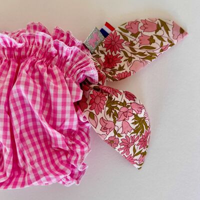 Traje de baño Liberty y cuadros vichy rosa amapola