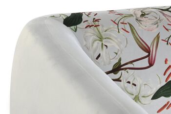 CANAPÉ MÉTAL POLYESTER 140X71X71 FLEURS BEIGE LD190956 3