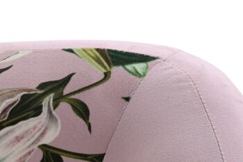 CANAPÉ MÉTAL POLYESTER 140X71X71 FLEURS ROSE LD190957 5