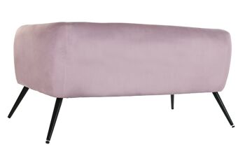 CANAPÉ MÉTAL POLYESTER 140X71X71 FLEURS ROSE LD190957 7