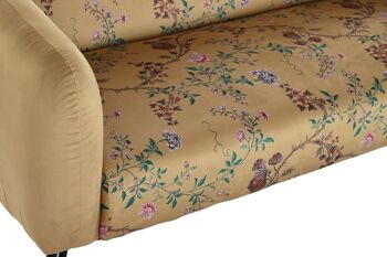 CANAPÉ MÉTAL POLYESTER 140X71X71 FLEURS JAUNES LD190964 9