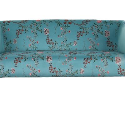 METALL-POLYESTER-SOFA 140X71X71 BLUMEN GRÜNER ZWEIG LD190965