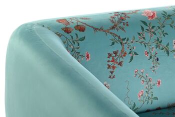 CANAPÉ MÉTAL POLYESTER 140X71X71 FLEURS BRANCHE VERTE LD190965 3