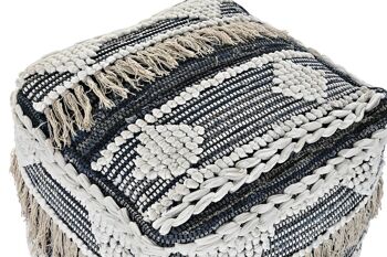 COUSSIN DE SOL COTON 50X50X50 2750 GR RAYURES NOIRES LD193911 6