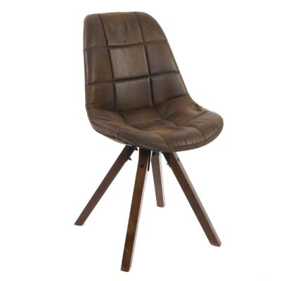 POLYESTER CHAIR WOOD 47X55X85 NATURAL BROWN MB139136