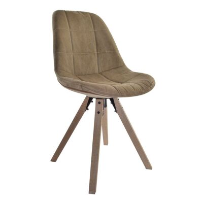 POLYESTER COTTON CHAIR 47X55X85 NATURAL BROWN MB139137