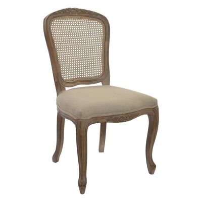 LINEN RATAN CHAIR 53X49X95 NATURAL GRAY MB150220