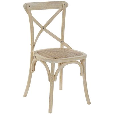 SEDIA OLMO RATTAN 50X52,5X88 CROSSBACK INVECCHIATO MB162626