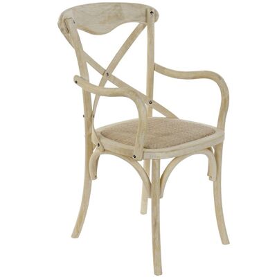 ELM RATAN CHAIR 55X47X92 AGED CROSSBACK MB162627