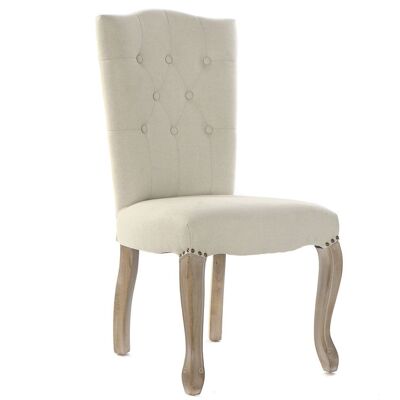 RUBBERWOOD LINEN CHAIR 51X47,5X101 BEIGE HANDLE MB175502