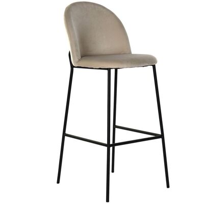 METAL POLYESTER STOOL 42X54X102 VELVET MB177876