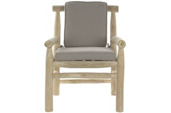 FAUTEUIL TECK POLYESTER 65X80X92 GRIS CLAIR MB178755 7