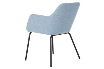 CHAISE METAL POLYESTER 58X59X76 BLEU CIEL MB179557 7