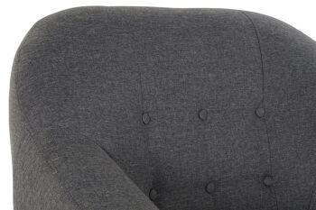 FAUTEUIL POLYESTER CAOUTCHOUC 83X80X81 GRIS MB179941 3