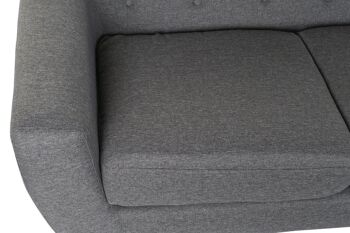 CANAPÉ POLYESTER CAOUTCHOUC 146X72X82 2 PLACES GRIS MB179942 2