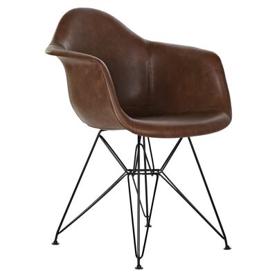 PU METAL CHAIR 64X59X84 BROWN MB180253