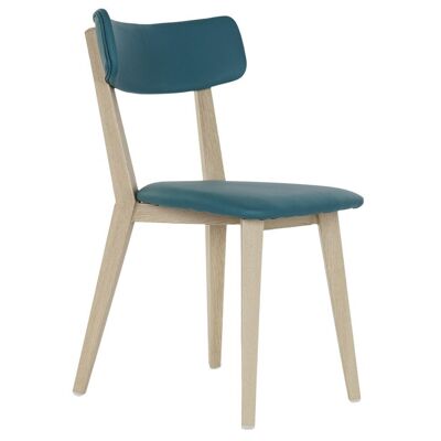 CHAIR PU METAL 51X46X76 BLUE MB180378