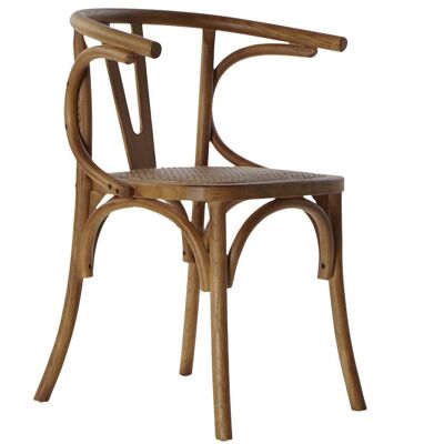 ELM RATTAN CHAIR 56X50X76 BROWN MB180577