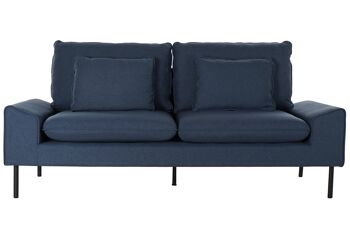 CANAPÉ MÉTAL POLYESTER 197X82X90 BLEU MARINE MB180897 1