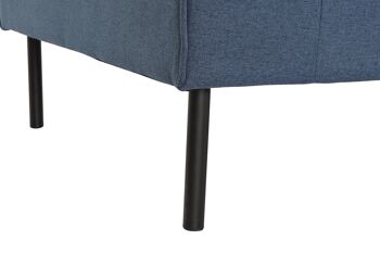 CANAPÉ MÉTAL POLYESTER 197X82X90 BLEU MARINE MB180897 4