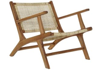 FAUTEUIL TECK ROTIN 69X78X68 NATUREL MB182316 1