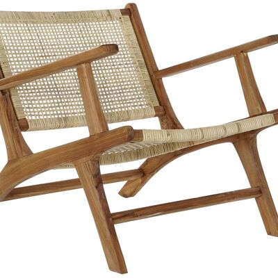 TEAK RATTAN ARMCHAIR 69X78X68 NATURAL MB182316