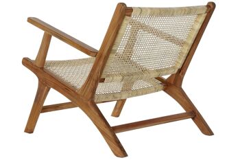 FAUTEUIL TECK ROTIN 69X78X68 NATUREL MB182316 7