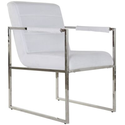 POLYESTER STEEL ARMCHAIR 75X57X92 WHITE MB182539