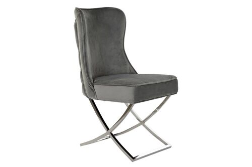 SILLA ACERO POLIESTER 53X64X99,5 GRIS MB182545