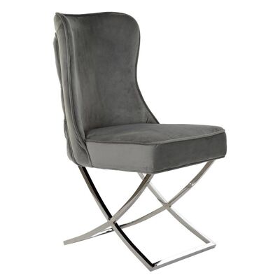 POLYESTER STEEL CHAIR 53X64X99,5 GRAY MB182545